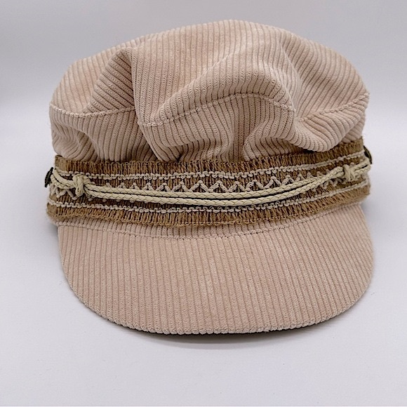 NWT Free People Peter Grimm Ivory Embellished Military Hat One Size - Picture 2 of 11